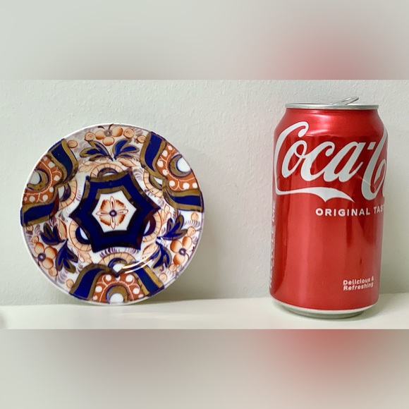 19th Century Antique Gaudy Welsh Hexagon Pattern Miniature Luster Child’s Plate - Picture 9 of 16